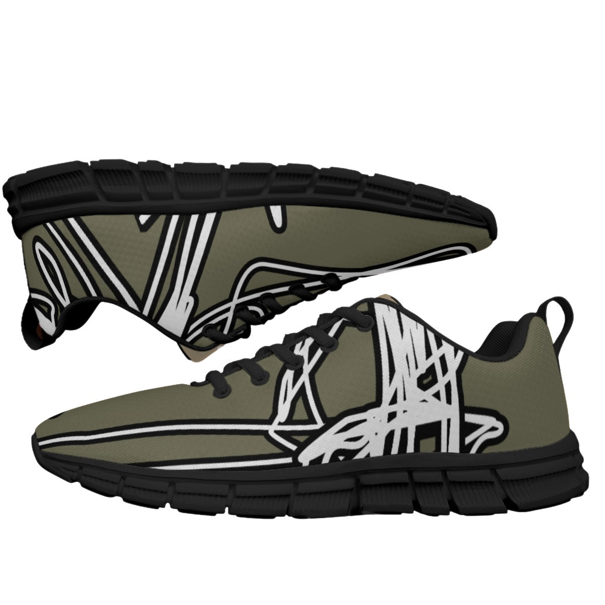 tiesu | Men N-Tangle Dopelines Sneakers-Army
