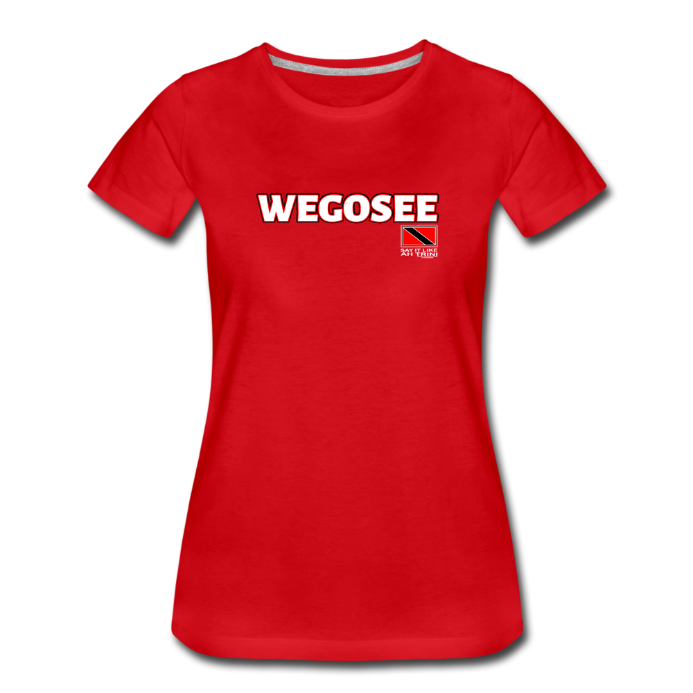 The Trini Spot Women’s Premium T-Shirt - WeGoSee - WPTWGSRD07 - it's OON