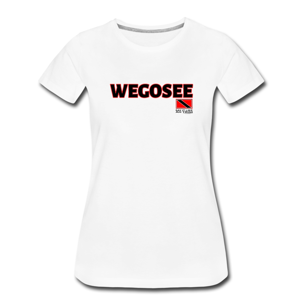 The Trini Spot Women’s Premium T-Shirt - WeGoSee - WPTWGSWH05 - it's OON