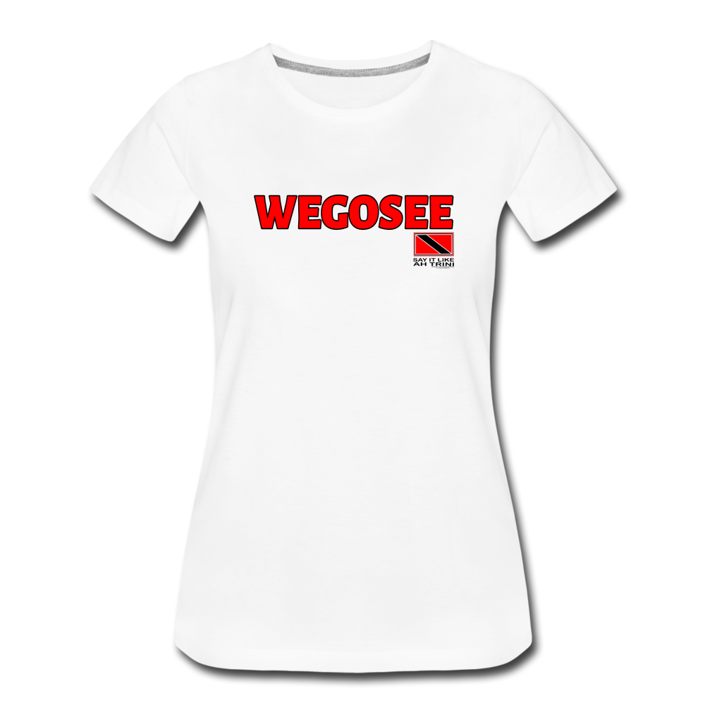 The Trini Spot Women’s Premium T-Shirt - WeGoSee - WPTWGSWH06 - it's OON