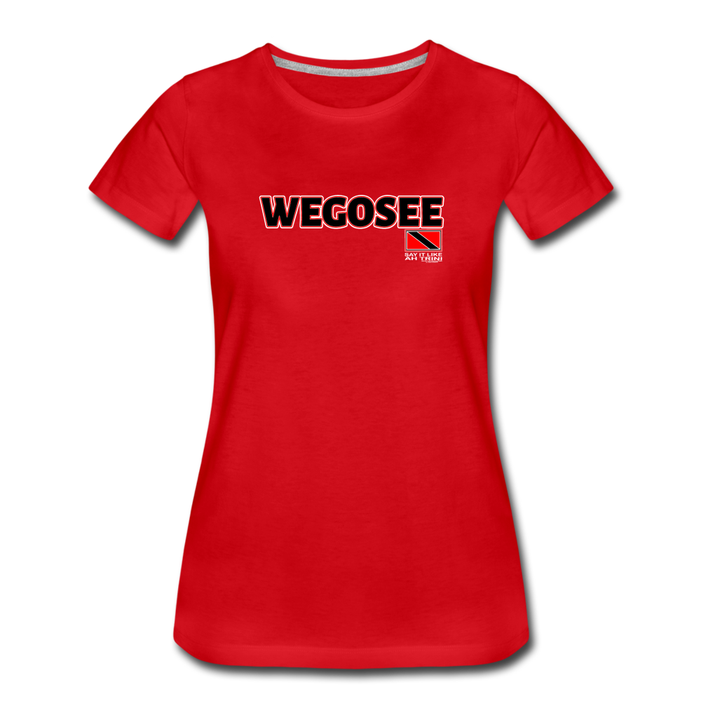 The Trini Spot Women’s Premium T-Shirt - WeGoSee - WPTWGSRD08 - it's OON