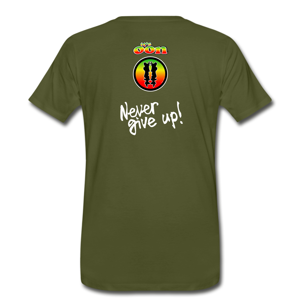 it's OON - Men's Premium T-Shirt - Never Give Up! - it's OON