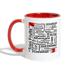 The Trini Spot - Contrast Coffee Mug - Trini Fruits - 010TRCCMR - it's OON