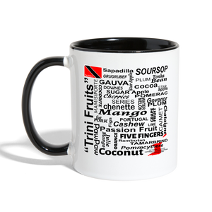 The Trini Spot - Contrast Coffee Mug - Trini Fruits - 009TRCCMB - it's OON