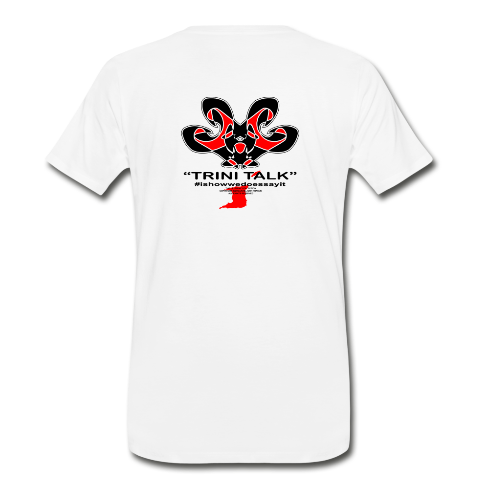 The Trini Spot - Men's Premium T-Shirt -Eh-Eh!  - MPTEHEHWH02 - it's OON