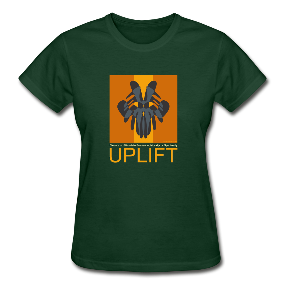 it's OON - Gildan Ultra Cotton Ladies T-Shirt - Uplift 2 - forest green