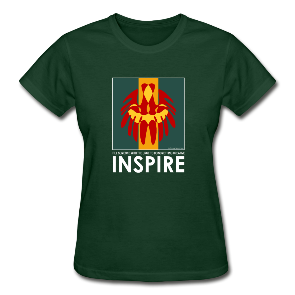 it's OON - Gildan Ultra Cotton Ladies T-Shirt - Inspire 101 - forest green