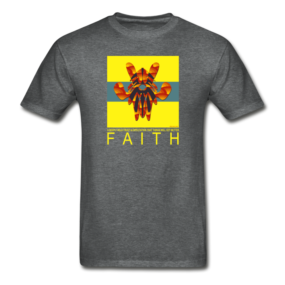 it's OOGildan Ultra Cotton Adult T-Shirt - Faith 1 - deep heather