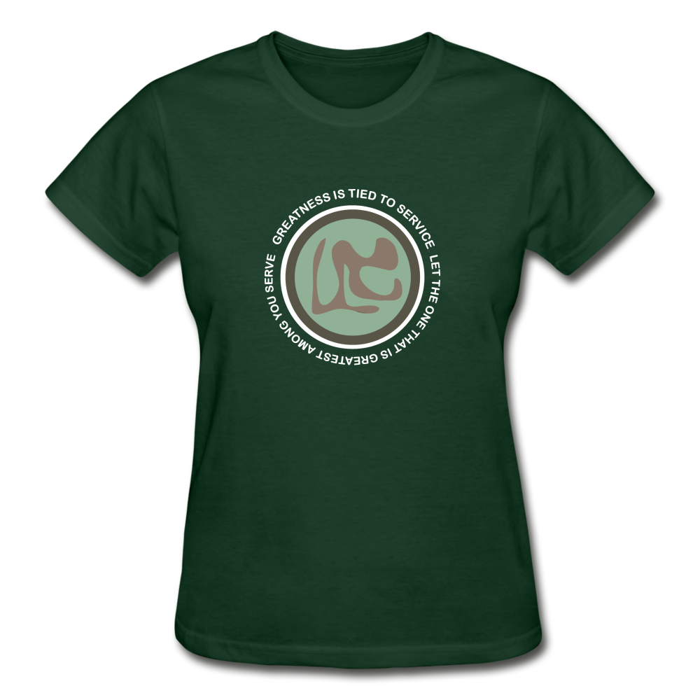 it's OON - Gildan Ultra Cotton Ladies T-Shirt - SERVE 2 - forest green