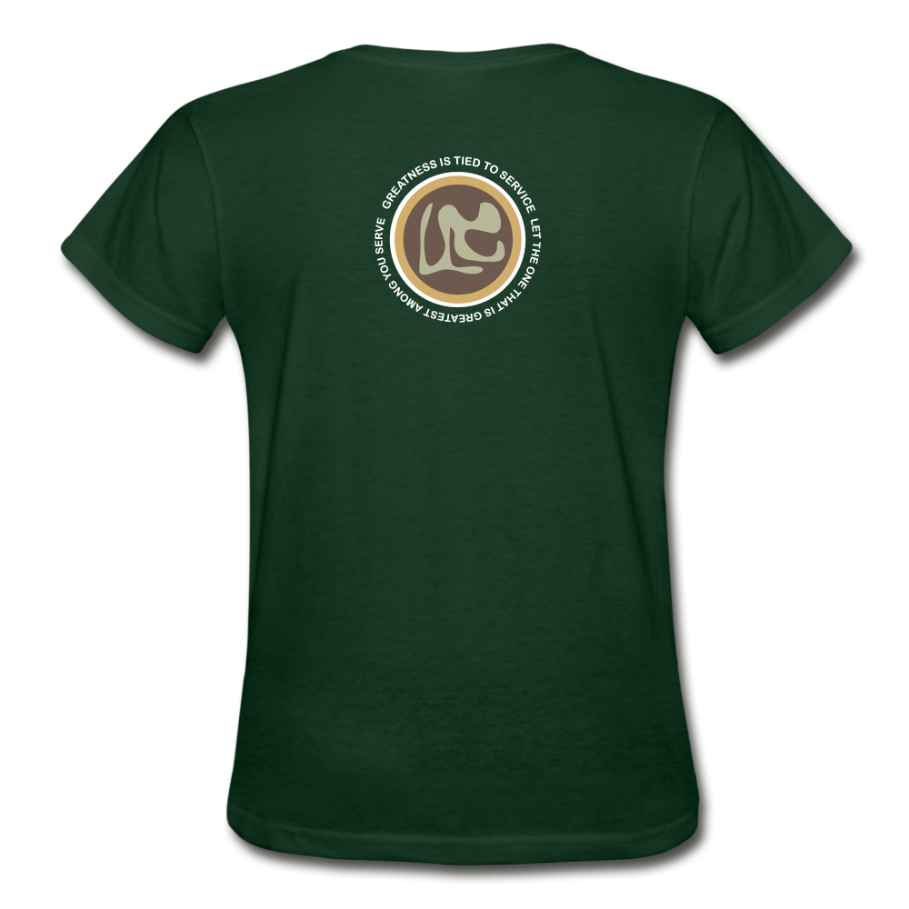 it's OON - Gildan Ultra Cotton Ladies T-Shirt - SERVE 3 - forest green