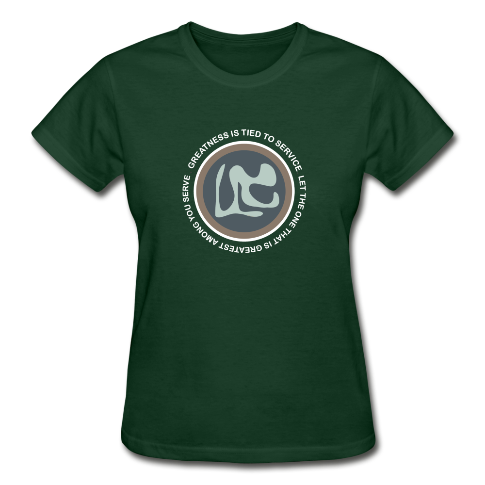 it's OON - Gildan Ultra Cotton Ladies T-Shirt - SERVE 5 - forest green