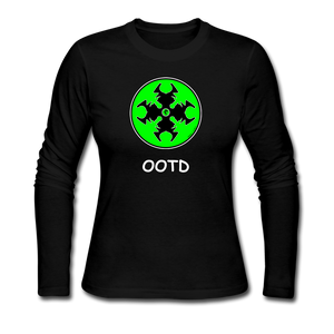 it's OON - Women's Long Sleeve Jersey T-Shirt - Hypnotic 12 - black
