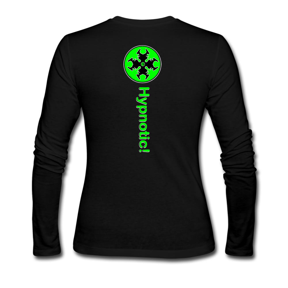 it's OON - Women's Long Sleeve Jersey T-Shirt - Hypnotic 12 - black