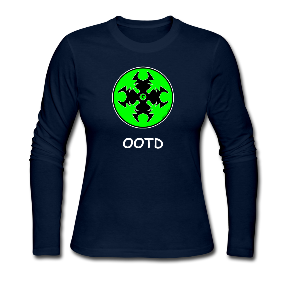 it's OON - Women's Long Sleeve Jersey T-Shirt - Hypnotic 12 - navy