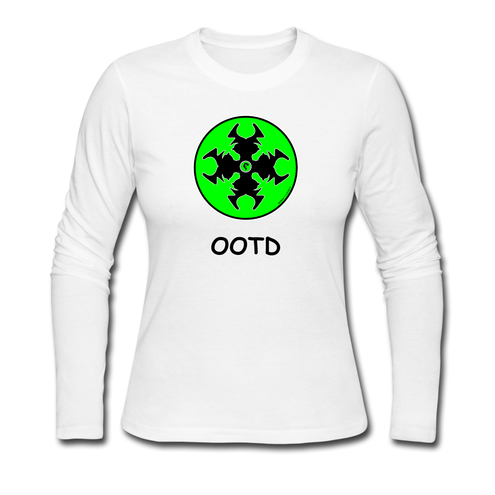 it's OON - Women's Long Sleeve Jersey T-Shirt - Hypnotic 14 - white
