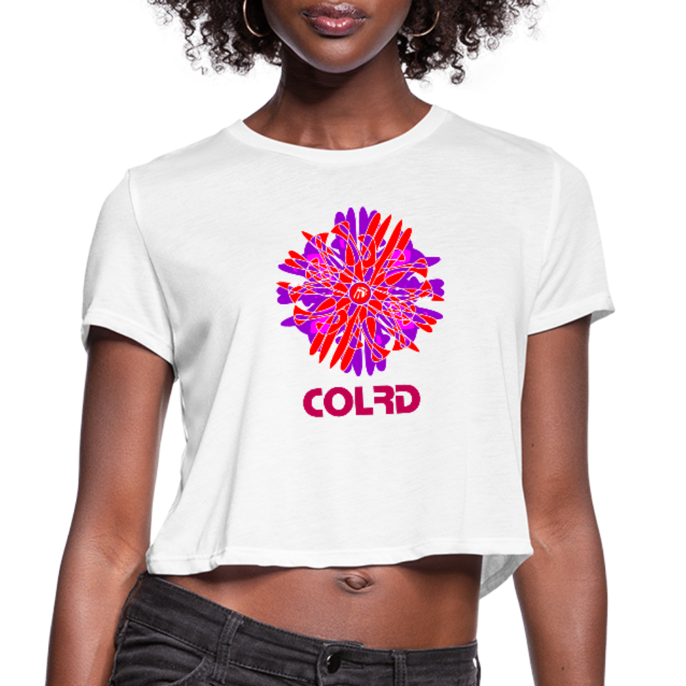 it's OON 4 - Women's Cropped T-Shirt - colRd - white