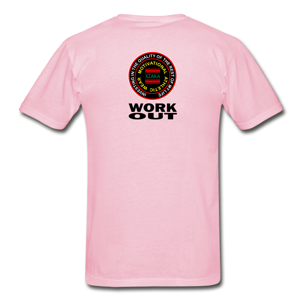XZAKA - Gildan Ultra Cotton Adult T-Shirt - RGBG - Work Out - light pink