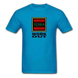 XZAKA - Gildan Ultra Cotton Adult T-Shirt - RGBG - Work Out - turquoise