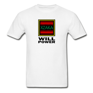 XZAKA - Gildan Ultra Cotton Adult T-Shirt - RGBG - WILL POWER - white