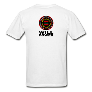 XZAKA - Gildan Ultra Cotton Adult T-Shirt - RGBG - WILL POWER - white