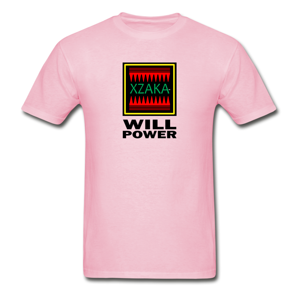 XZAKA - Gildan Ultra Cotton Adult T-Shirt - RGBG - WILL POWER - light pink