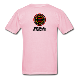 XZAKA - Gildan Ultra Cotton Adult T-Shirt - RGBG - WILL POWER - light pink