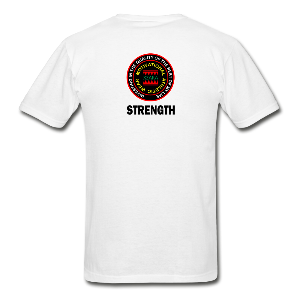 XZAKA - Gildan Ultra Cotton Adult T-Shirt - RGBG - Strength - white