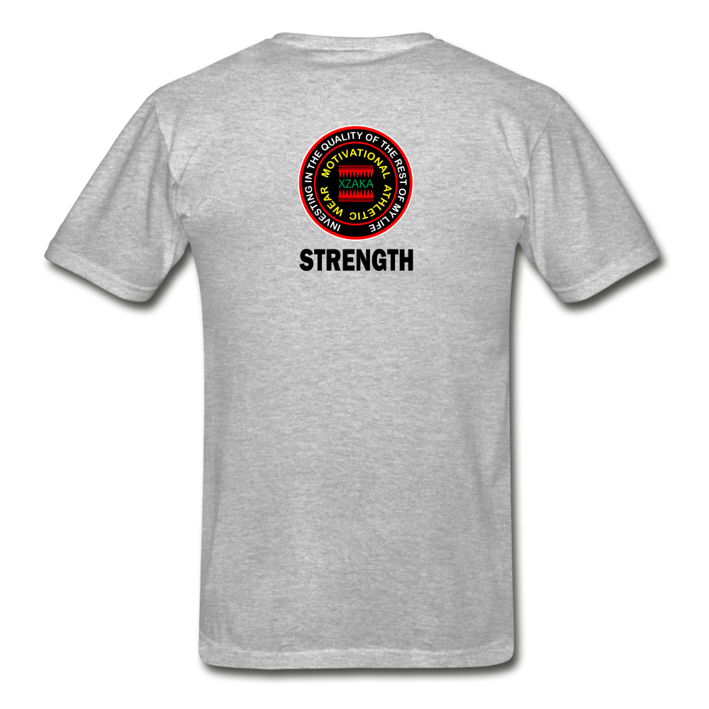 XZAKA - Gildan Ultra Cotton Adult T-Shirt - RGBG - Strength - heather gray