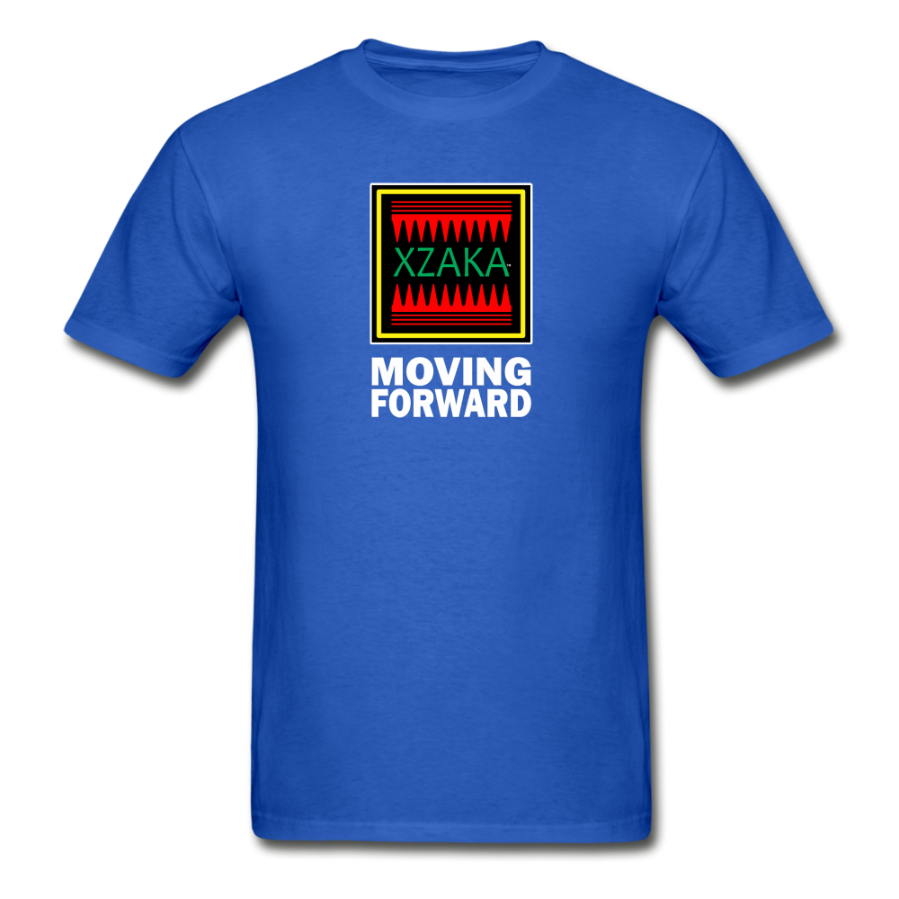 XZAKA - Gildan Ultra Cotton Adult T-Shirt - RGBG - Moving Forward - BK - royal blue