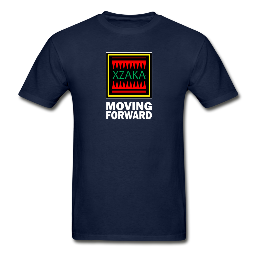 XZAKA - Gildan Ultra Cotton Adult T-Shirt - RGBG - Moving Forward - BK - navy