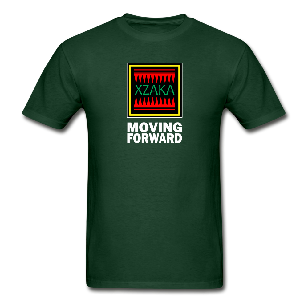 XZAKA - Gildan Ultra Cotton Adult T-Shirt - RGBG - Moving Forward - BK - forest green