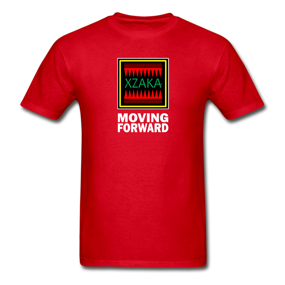 XZAKA - Gildan Ultra Cotton Adult T-Shirt - RGBG - Moving Forward - BK - red