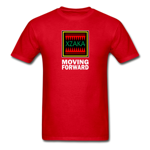 XZAKA - Gildan Ultra Cotton Adult T-Shirt - RGBG - Moving Forward - BK - red