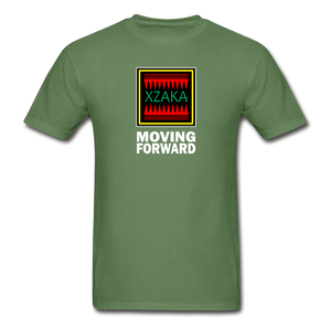 XZAKA - Gildan Ultra Cotton Adult T-Shirt - RGBG - Moving Forward - BK - military green