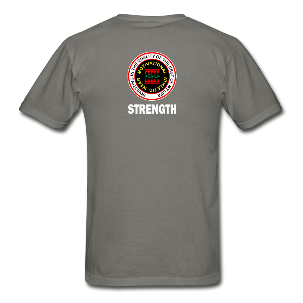 XZAKA 2- Gildan Ultra Cotton Adult T-Shirt - RGBG - Strength-BK - charcoal
