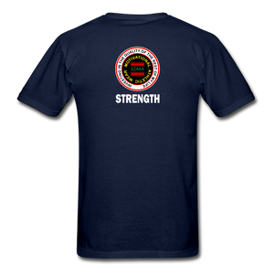 XZAKA 2- Gildan Ultra Cotton Adult T-Shirt - RGBG - Strength-BK - navy
