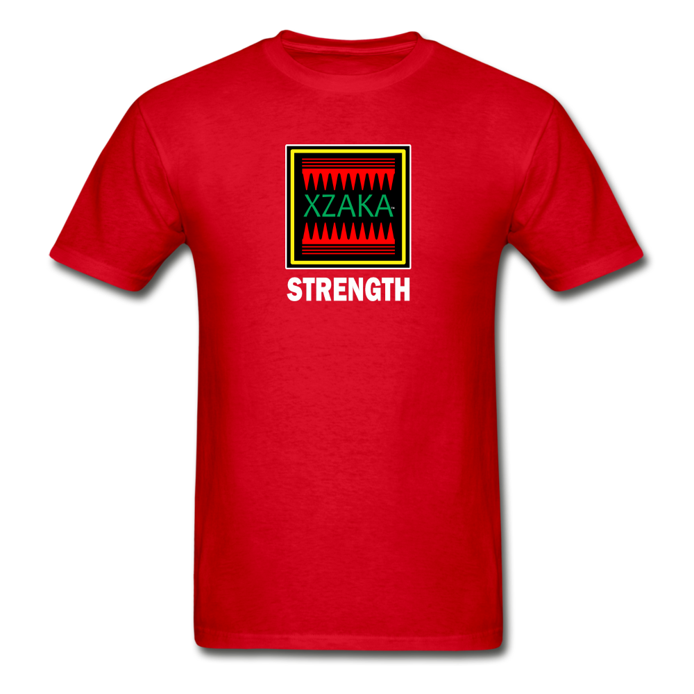 XZAKA 2- Gildan Ultra Cotton Adult T-Shirt - RGBG - Strength-BK - red