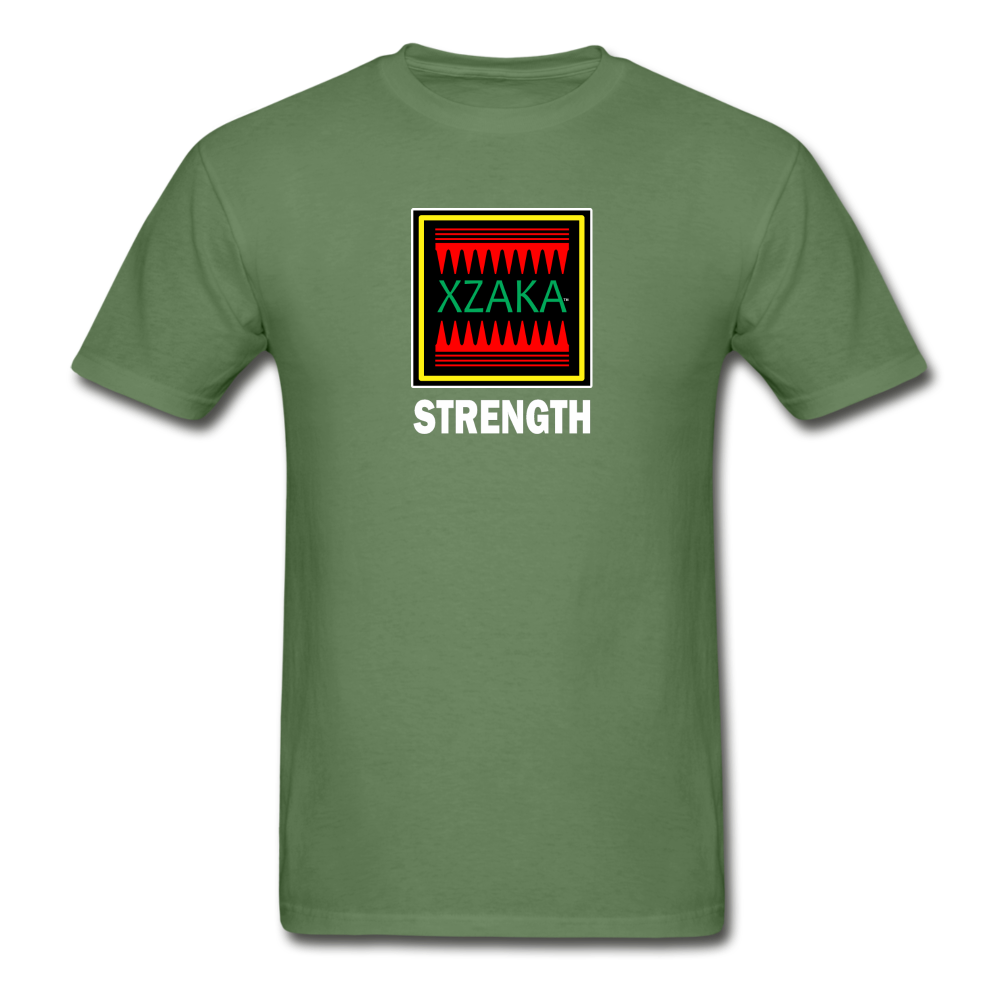 XZAKA 2- Gildan Ultra Cotton Adult T-Shirt - RGBG - Strength-BK - military green