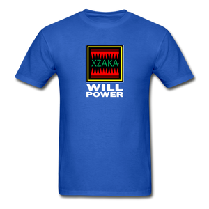 XZAKA 2- Gildan Ultra Cotton Adult T-Shirt - RGBG - Will Power-BK - royal blue
