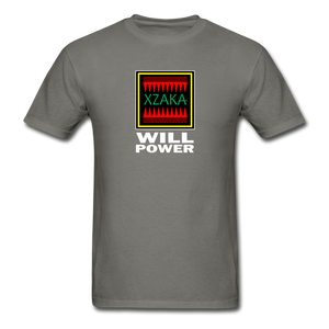 XZAKA 2- Gildan Ultra Cotton Adult T-Shirt - RGBG - Will Power-BK - charcoal