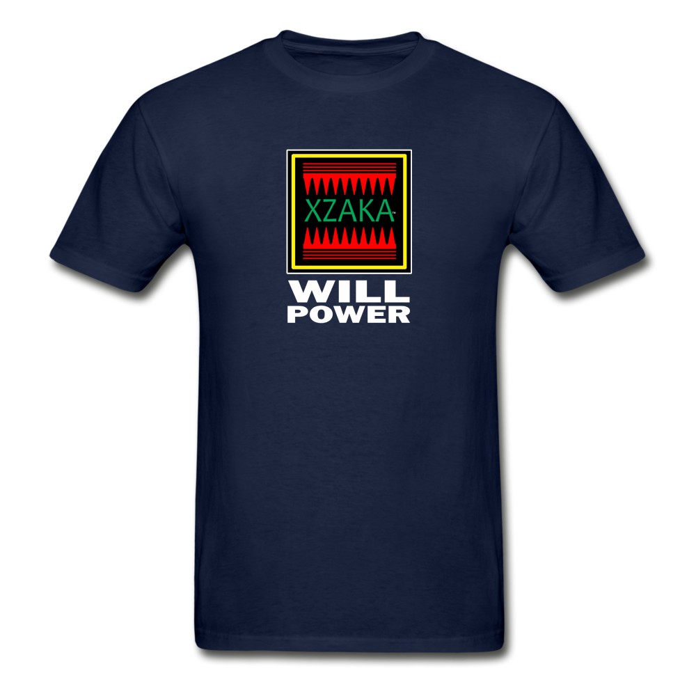 XZAKA 2- Gildan Ultra Cotton Adult T-Shirt - RGBG - Will Power-BK - navy