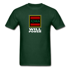 XZAKA 2- Gildan Ultra Cotton Adult T-Shirt - RGBG - Will Power-BK - forest green