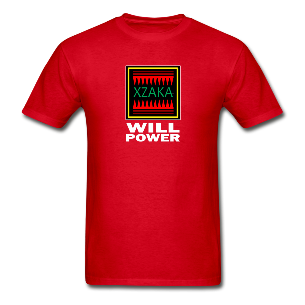 XZAKA 2- Gildan Ultra Cotton Adult T-Shirt - RGBG - Will Power-BK - red