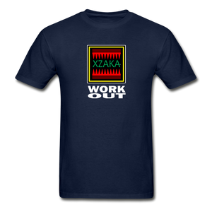 XZAKA2 - Gildan Ultra Cotton Adult T-Shirt - RGBG - Work Out-BK - navy