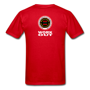 XZAKA2 - Gildan Ultra Cotton Adult T-Shirt - RGBG - Work Out-BK - red