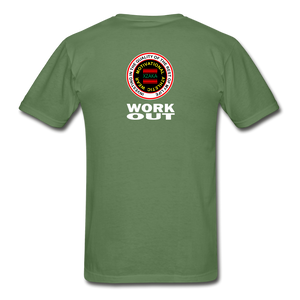 XZAKA2 - Gildan Ultra Cotton Adult T-Shirt - RGBG - Work Out-BK - military green