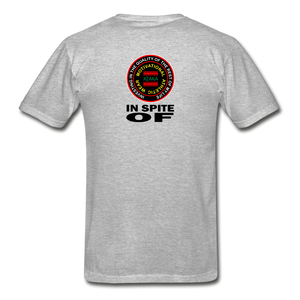 XZAKA - Gildan Ultra Cotton Adult T-Shirt - RGBG - In Spite Of - heather gray