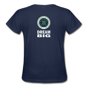 XZAKA - Gildan Ultra Cotton Ladies T-Shirt - BlueMoss - Dream Big-BK - navy