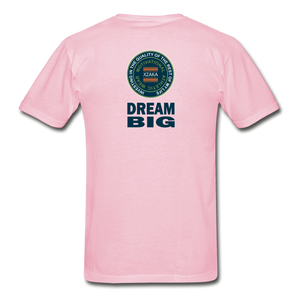 XZAKA - Gildan Ultra Cotton Adult T-Shirt - Bluemoss-Dream Big - light pink