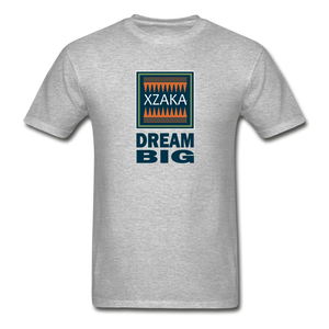 XZAKA - Gildan Ultra Cotton Adult T-Shirt - Bluemoss-Dream Big - heather gray